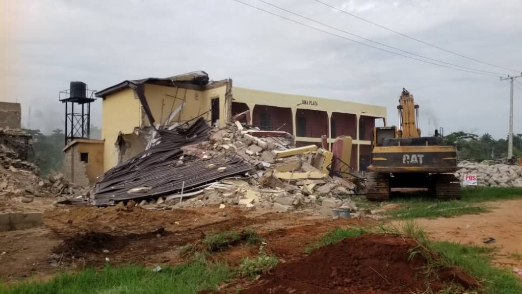 Delta begins demolition of illegal structures on govt land